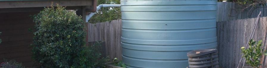 This is an image of domestic rainwater tank